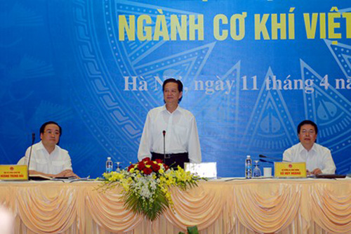 Phát biểu kết luận Hội nghị, Thủ tướng Nguyễn Tấn Dũng nhấn mạnh, cơ khí là ngành công nghiệp nền tảng, có vị trí quan trọng trong tiến trình công nghiệp hóa, hiện đại hóa đất nước.